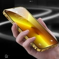 thumbnail image 6 of Nalacover Metal Frame Bumper Case for iPhone 14 Pro, Armor Soft Sponge Inner Shockproof Anti-Drop Stainless Steel Bumper Frame with Metal Lens Protection Buckle Design (No Back Panel), Gold, 6 of 9