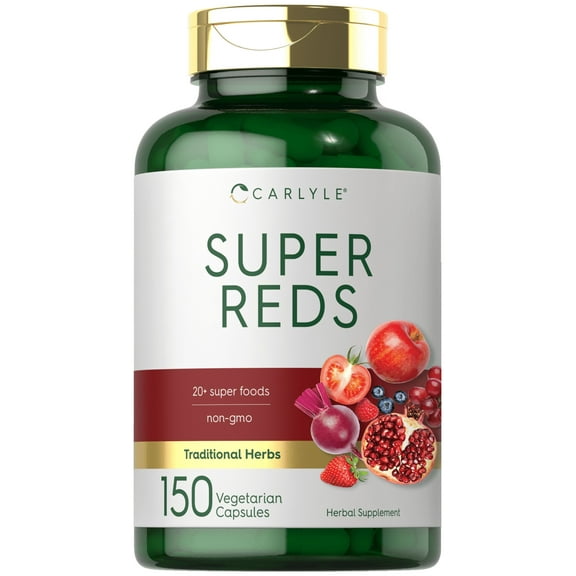 Super Reds Capsules | 150 Count | Superfoods Supplement for Men and Women | by Carlyle
