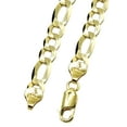 thumbnail image 4 of Mens Gold Chain - Solid Figaro Chain - Silver / 10K / 14K, 4 of 7
