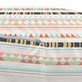 thumbnail image 3 of Geometric Pouf Cover with Zipper, Soft Colored Tribal Arrangement with Horizontally Aligned Lines Arrows Pattern, Soft Decorative Fabric Unstuffed Case, 30" W X 17.3" L, Multicolor, by Ambesonne, 3 of 5