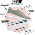 thumbnail image 5 of DOGO Wedge Sneakers for Women - Handmade and Vegan Leather Platform Sneakers for Women, Unique Chunky Sneakers Run Little Fox Design, Size 9, 5 of 5