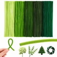 thumbnail image 5 of Chenille Stems, Green Assorted Pipe Cleaners, 500 Pack Fuzzy Craft Stems for DIY Art Crafts, Great for Halloween Christmas Fall Indoor Decoration, Handmade Toys for Kids Aged 5 to 7, 5 of 7