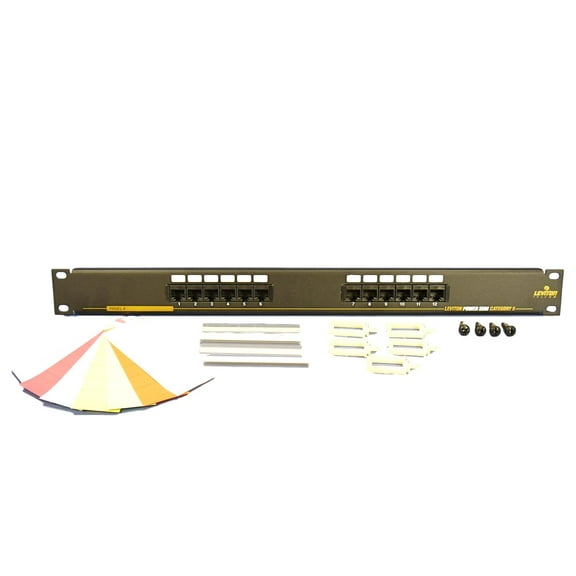 Leviton 19" Cat 5 12-Port Type T568A Wiring Patch Panel Rack Mount 59485-A12