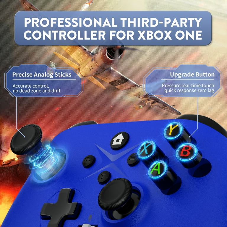 PC Controller 2.4G Wireless Controller for PC Steam, PC Gamepad Built-in  650mAh Rechargeable Battery, Upgraded Joystick, TURBO Function (Connecting  to