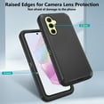 thumbnail image 5 of Asuwish Compatible with Samsung Galaxy A35 5G Phone Case Hybrid Rugged Shockproof Hard Protective Drop Proof Full Body Heavy Duty Mobile Cell Cover for A 35 35A A355G Women Men Black, 5 of 8