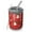 Red Christmas Snowman, variant on 12oz Coffee Tumblers Red Christmas Text and Snowflake Pattern Stainless Steel Vacuum Insulated Travel Tumbler Coffee Cups Mug with Lid and Straw with Cleaning Brush for Cold & Hot Drinks