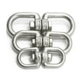 thumbnail image 2 of Character Ring Fishing Tackle Accessories 2pcs Fish Tool Keyring Silver Camping M4/M5/M6 Durable Stainless Steel Swivel, 2 of 11
