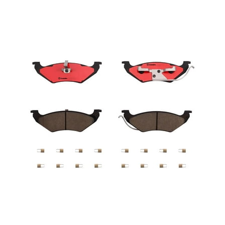 Brembo 97-00 Chrysler Town Country Premium NAO Ceramic OE Equivalent Pad - Rear