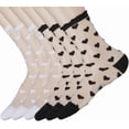 thumbnail image 1 of 6 pares de calcetines de encaje con forma de corazón, de malla transparente, de encaje, 1 of 9