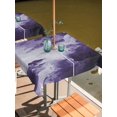 thumbnail image 2 of Outdoor Tablecloth with Umbrella Hole for Patio/Picnic/Party/Camping, Purple Ombre Clouds Waterproof Table Cloth Square Cover Washable, Modern Abstract Art Gradient Cloud (60"x 60"), 2 of 8