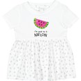thumbnail image 3 of Inktastic I'm One in a Melon Cute Smiling Watermelon Girls Baby Dress, 3 of 5