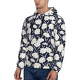 thumbnail image 3 of Haiem Daisies Flowers Patterned Men's Hoodie with Kangaroo Pocket - Ideal Pullover Sweatshirt for Daily Wear, Travel, and Home-Small, 3 of 7