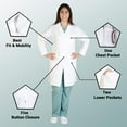 thumbnail image 2 of ACTIVE UNIFORMS Women's Medical Lab Coats (White, XX-Small), 2 of 7