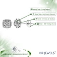 thumbnail image 3 of Vir Jewels 1/10 CTTW Lab Grown Diamond Composite Earrings in Sterling Silver With Push Backs For Women, 3 of 4