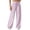Pink, variant on VEKDONE Striped Straight Trousers for Women High Waisted Drawstring Wide Leg Long Pants Elastic Waist Loose Fit Palazzo Pants with Pockets Light Blue M