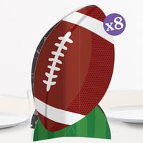 Big Dot of Happiness 3D Football Centerpiece Table Decorations, Freestanding Football Baby Shower or Birthday Party Centerpieces - 8 Count