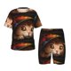 thumbnail image 1 of Fotbe Animal Cat Pijama Estampada de 2 Piezas para Niños – Ropa de Dormir de Manga Corta Cómoda para Niños y Niñas, Camiseta y Shorts de Algodón-Small, 1 of 6