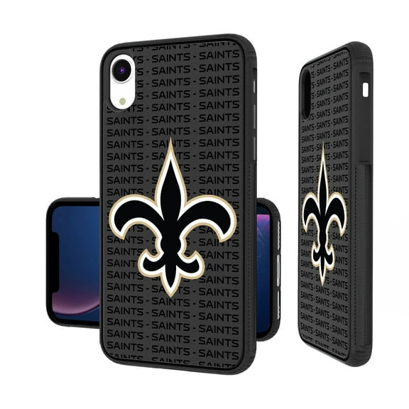 New Orleans Saints iPhone Text Backdrop Design Bump Case