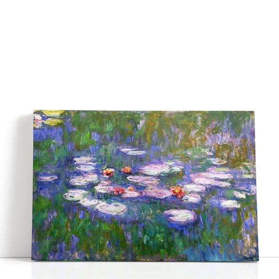Water Lilies, 1916-1919 - Wrapped Canvas Print Wall Art | 18" W x 12" H