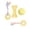 Yellow, variant on 4Pcs TPR Dog Chew Toy Set, Durable Teething Bone and Spiky Ball with Braided Rope for Puppy Aggressive Chewers, Interactive Tug of War Play Toy for Teeth Cleaning, Pet Boredom Relief Gift