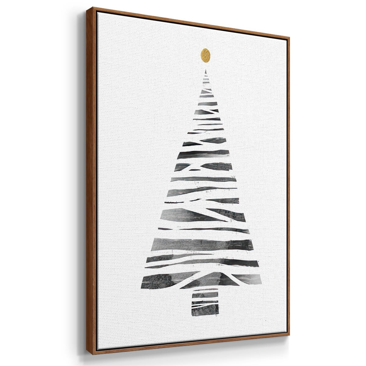 Christmas Tree I - Framed Gallery Wrapped Holiday Canvas - 25 x 37 - Rosewood Frame