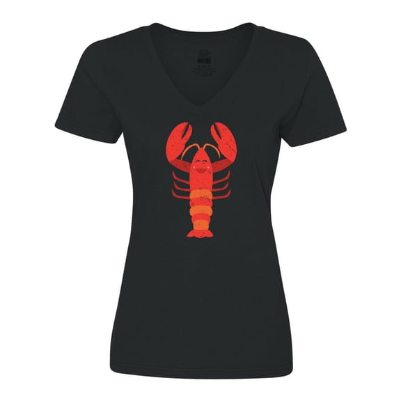 Inktastic Lobster Distressed Ocean Creature Women's V-Neck T-Shirt