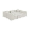 thumbnail image 3 of Meridian Furniture Cube Cream Durable Linen Modular Sectional, 3 of 9