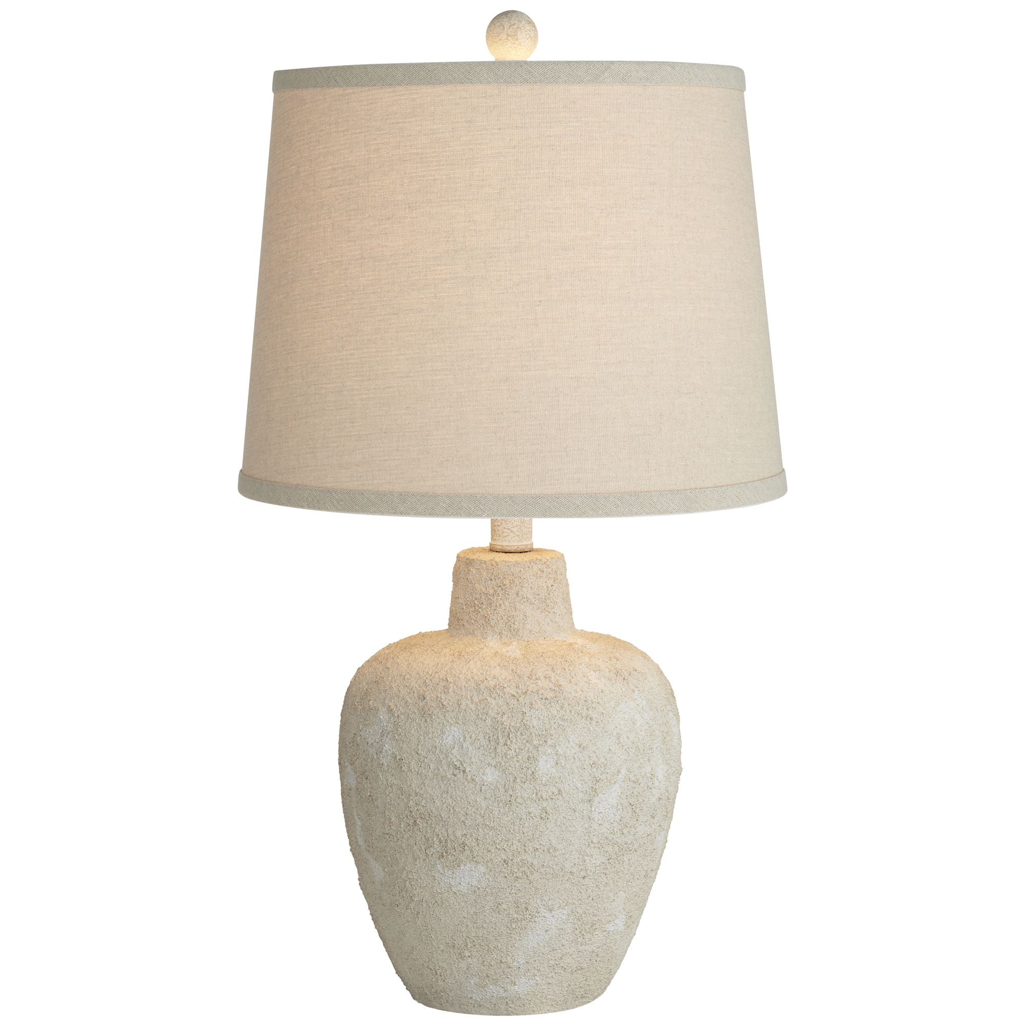 360 Lighting Romeo 23 1/2" High Jar Farmhouse Rustic Accent Table Lamps Set of 2 Beige Distressed Earth Tone Finish Living Room