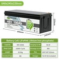 thumbnail image 2 of 48V 100Ah LiFePO4 Lithium Battery Bluetooth,200A BMS,TCBWORTH Golf Cart Batteries for RV,Camping,Trolling Motor,Solar,Marine,Home Energy Storage,2C Rate Discharging,15000+Deep Cycles Battery, 2 of 12