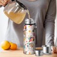 thumbnail image 4 of 20 Oz Dogs with Party Hats and Flowers Coffee Tumbler Double Wall Insulated Stainless Steel Water Bottle | Metal Reusable Thermoses Flask with Cup Cap | Leak & Sweat Proof with Anti-Dust Lid, 4 of 7