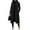 04#Black, variant on Womens Long Pea Coat Notch Lapel Double Breasted Trench Coat Fall Winter Overcoat Long Jacket Red 3XL