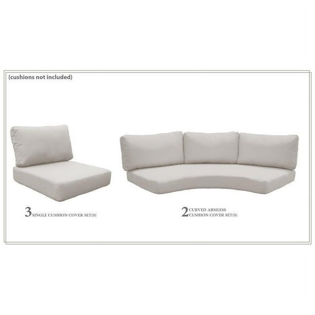 TK Classics Housse Set en Beige pour BARBADOS-08h