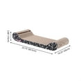 thumbnail image 3 of Rini 23.75" Modern Cardboard Lounge Bed Cat Scratcher with Built-In Bell Toys and Catnip, Black/White, 3 of 9