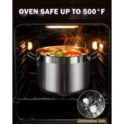 Cooks Standard Stainless Steel Stockpots, 8 Quart Professional Grade Stock Pot with Lid, Oven Safe Induction Kitchen Cooking Pot