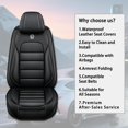thumbnail image 7 of Car Seat Covers for Subaru 96% Models,Faux Leather Seat Cover,Compatible Airbag,Full Set Waterproof Car Seat Protectors (Black), 7 of 7
