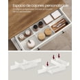 thumbnail image 4 of VASAGLE Aparador, Armario de Almacenaje con Cajón, con Puertas y Estante Ajustable, 40 x 80 x 80 cm, Blanco Rústico y Marrón Miel, 4 of 6