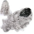 thumbnail image 5 of Pelucas Pelo sintético largo - Pelucas de pelo para mujer Peluca de pelo ondulado de pelo sintético largo Peluca de pelo natural rizado gris plateado, 5 of 5