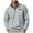Gray, variant on Mens Half Zip Sweatshirt Printted Athletic Pullover Mock Neck Long Sleeve Tops Casual Outerwear Orange 2XL