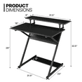 MoNiBloom Standing Modern Computer Desk, Portable Laptop Table with