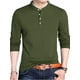 thumbnail image 1 of Sunloudy Hombres Primavera Otoño Slim Tops Color sólido Manga larga Cuello alto Camisas con botones Sunloudy moda, 1 of 5