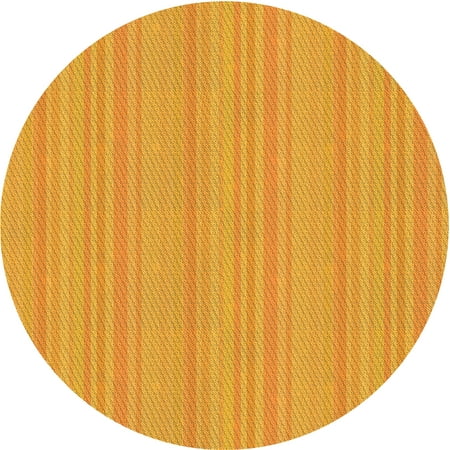 

Ahgly Company Indoor Round Patterned Neon Orange Area Rugs 4 Round