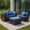 Blue, variant on GVN 4 Pieces Ottoman Garden Patio Rattan Wicker Furniture Set with Cushion-Navy, Outdoor Sofa Sectional , Coffee Table for Patio Back Deck, Balcany, Poolside