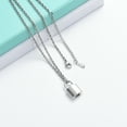 thumbnail image 6 of Personlized Padlock Necklace Stainless Steel Lock Chain for Men Women Cremation Jewelry for Ashes Urn Necklace Keepsake Memorial Punk Lock Pendant Ashes Holder, 6 of 7