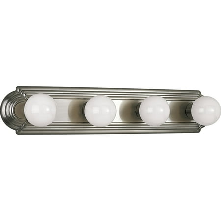 

Broadway Collection Four-Light Brushed Nickel Traditional Bath Vanity Light