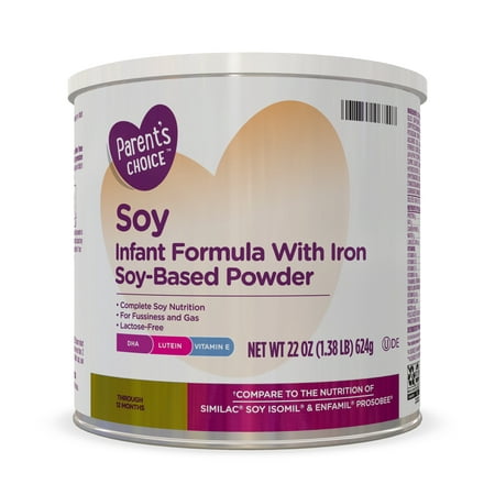 Parent's Choice Soy Infant Formula with Iron, 22 (Best Soy Formula For Newborns)