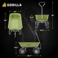 thumbnail image 4 of Gorilla Carts 4 Cu Ft Poly Garden Dump Cart with Quick-Release, 600 lb Capacity, Green, 4 of 11