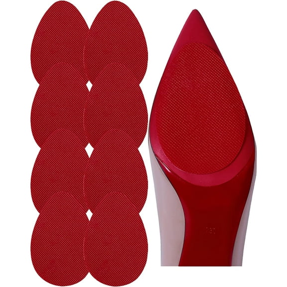 Red Bottom Shoe Sole Protectors.Shoe Gummies for Bottom of Heels.Shoe Grips on Bottom of Shoes.Non Slip Shoe Pads for Women Shoes.Shoe Slip Pads.8 Pcs Anti-Slip Shoe Grips Pads(3.5"x2.5".Dull Red)