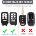 thumbnail image 2 of Key Fob Cover Compatible with Fit for Honda Civic CR-V Accord HR-V Pilot, Premium Soft TPU, Full Protection, Smart Remote Key, Keychain, Keychain Case Holder Protector,Size C-gray, 2 of 9
