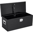 thumbnail image 1 of 36-In Truck Bed Tool Box Heavy-Duty Aluminum Diamond Plate Lockable Toolbox with Side Handles for Pickup RV Trailer Black, 1 of 7
