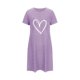 thumbnail image 4 of Camisón corto de poliéster para mujer, talla grande, estampado de San Valentín, cuello redondo, manga corta, 4 of 4